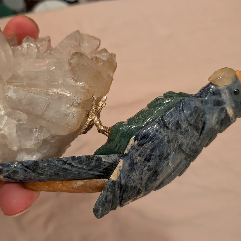 Crystal Parrot Vintage Decor
